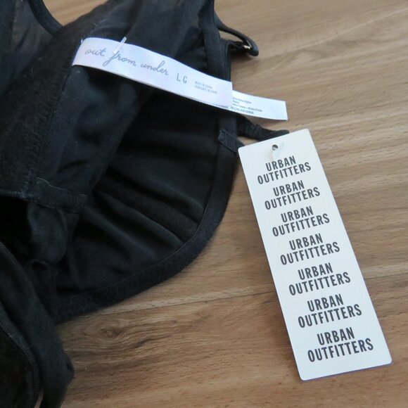 URBAN OUTFITTERS OUT FROM UNDER Rosabelle Tulle Rose Corset Black Whimsigoth NWT - Picture 14 of 14